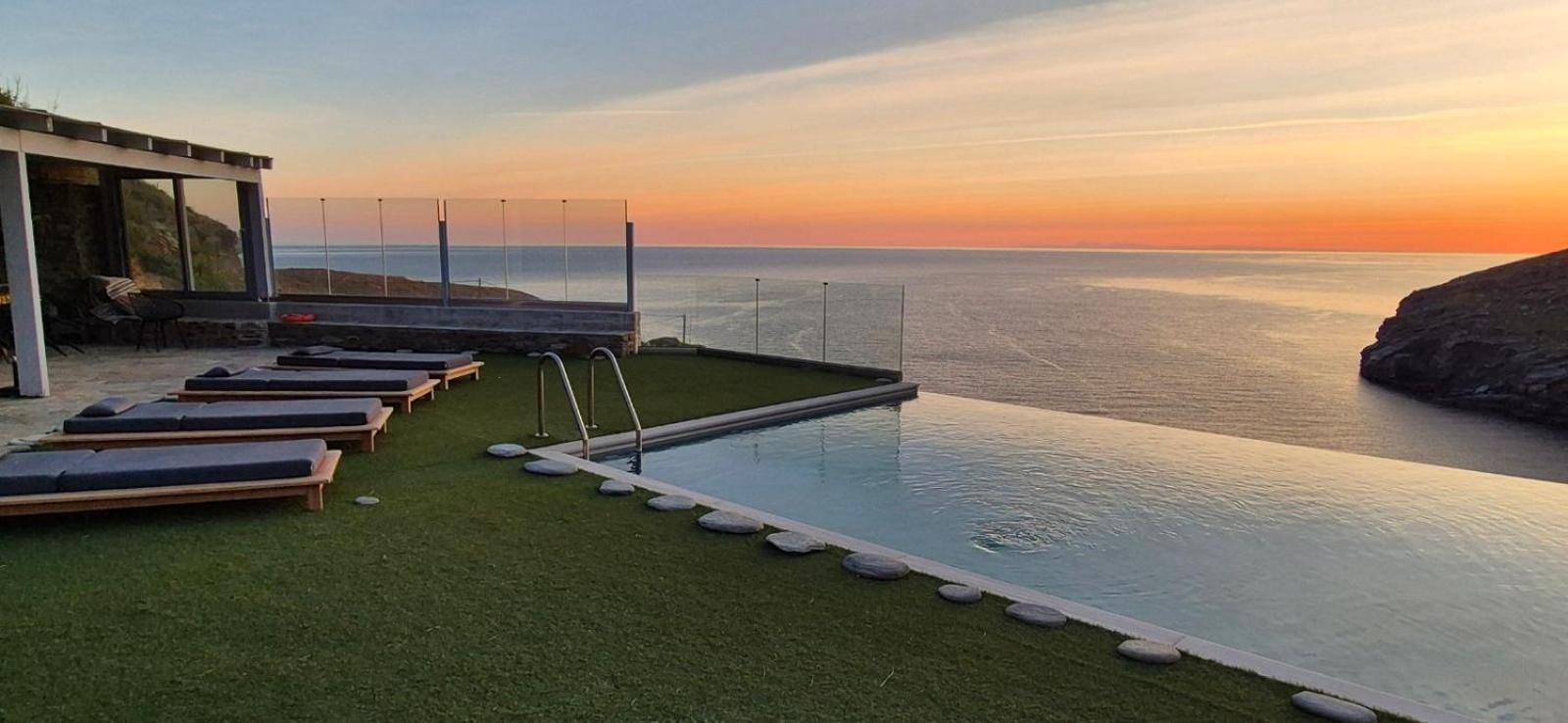 Anastasis Luxury Villa Andros With Heated Pool Sineti Экстерьер фото