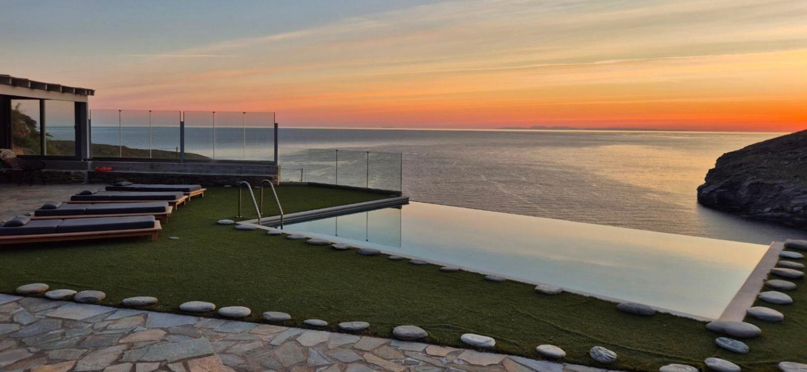 Anastasis Luxury Villa Andros With Heated Pool Sineti Экстерьер фото