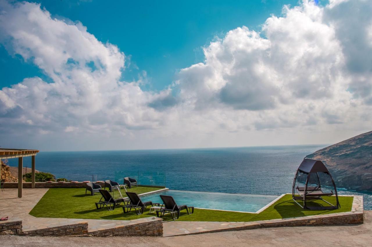 Anastasis Luxury Villa Andros With Heated Pool Sineti Экстерьер фото