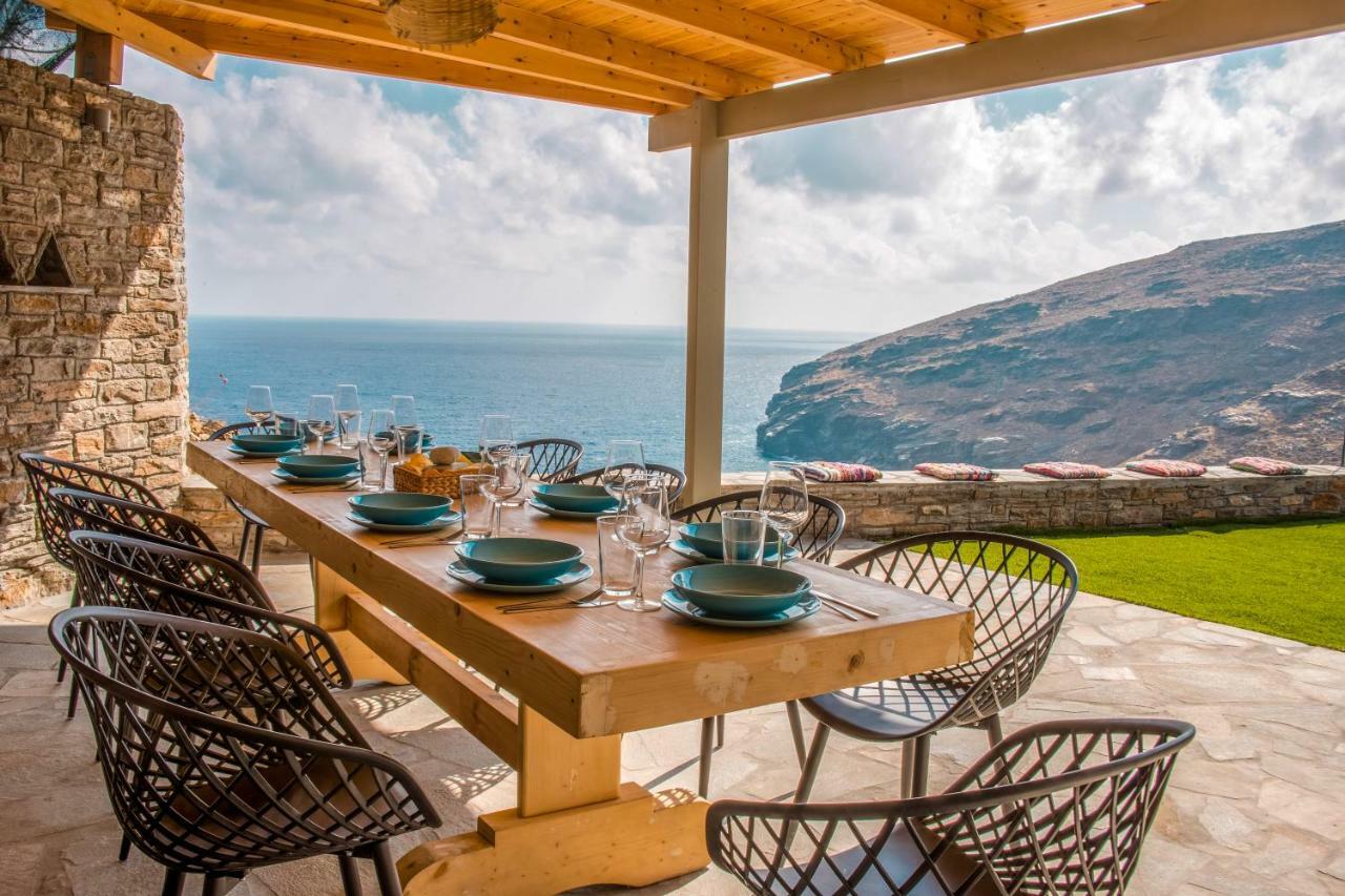 Anastasis Luxury Villa Andros With Heated Pool Sineti Экстерьер фото