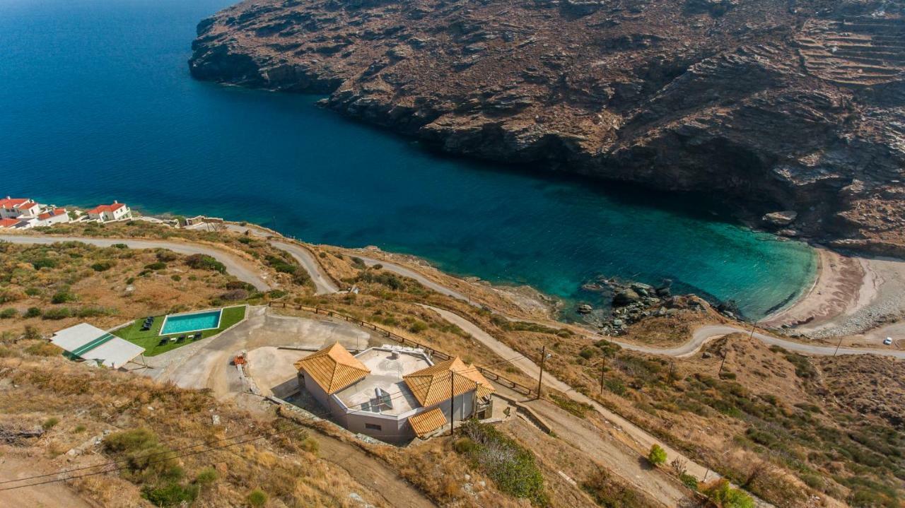 Anastasis Luxury Villa Andros With Heated Pool Sineti Экстерьер фото